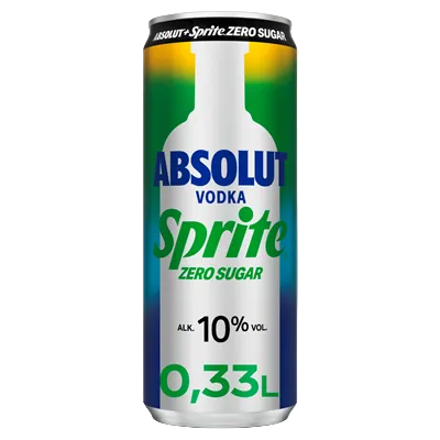 Absolut Sprite Zero Zitrone-Limette 10 % Vol. - 330 ml