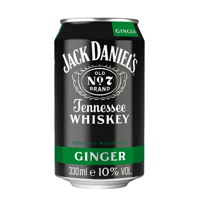 JACK DANIEL'S Whiskey & Ginger 10 % Vol. 0,33 l